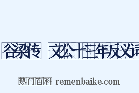 谷梁传·文公十三年反义词是什么意思的图片
